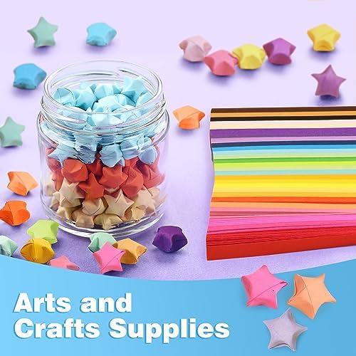 FoDau770 Solid Color Star Paper Strips - 1080 Sheet, 27 Colors
