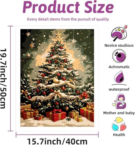 DYAIYYMQ Tree Paint by Numbers Kit for Adults Beginners 19.6X15.7 inch