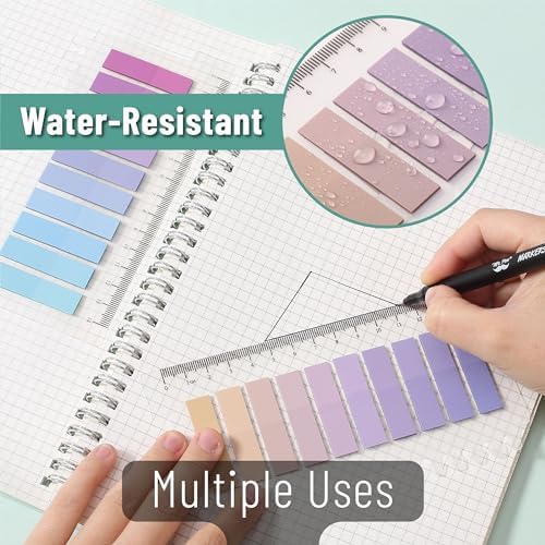 Mr. Pen- Colorful Sticky Tabs, 1600 pcs, Translucent Page Markers