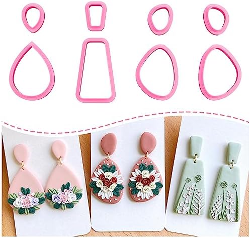 Keoker Polymer Clay Cutters, Clay Cutters for Polymer Clay Jewelry, Basic Polymer Clay Cutters, Clay Earrings Cutters.