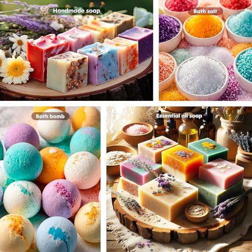 Wayin 16 Colors Bath Bomb Soap Dye - Liquid Based Colorant, Food Grade, Skin Safe, Vibrant Neon for DIY Soap Making, Bath Bomb Supplies Kits, Bath Salt Crafting, Slime Dye