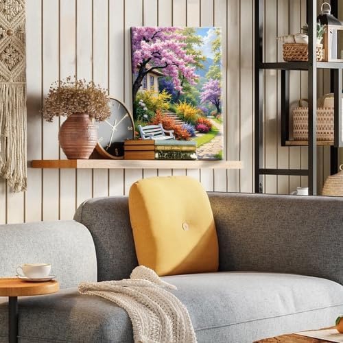 JOOZ 5D Landscape Diamond Painting Kits for Adults with Frame, 8x12 Inch