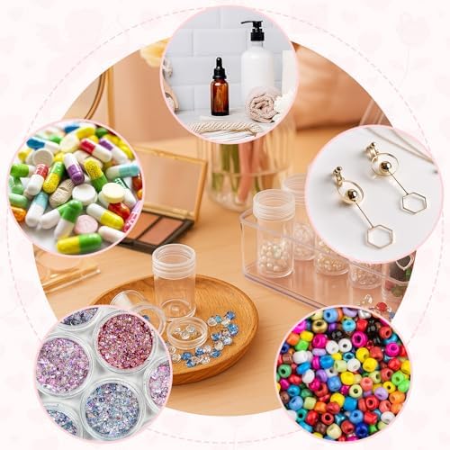 BigOtters Embroidery Diamond Storage Box, 30PCS Big Clear Plastic Bead Containers with Silicone Funnel for Jewelry Painting DIY Art Craft Rhinestones Sewing Cosmetic Nail Glitter Powder