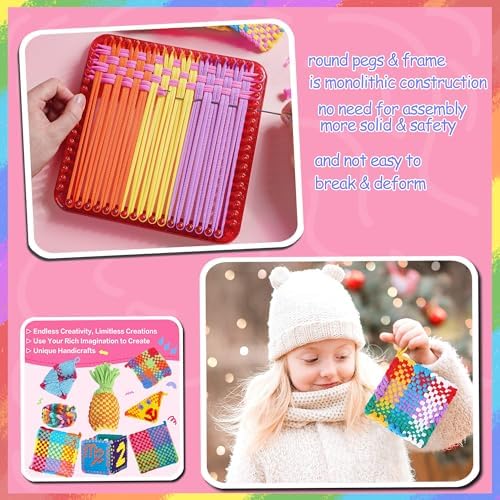 REENLIV Upgraded Weaving Loom Kit Toys for Kids & Adults, DIY Arts & Crafts