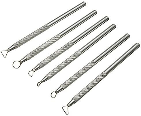 COMIART 6 PCS Sludge Pottery Clay Scraper Clay Sculpting Modelling Tools