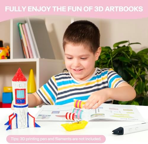 3D Pen Printing Drawing Book, 40 Patterns Printer Graffiti Copy Book