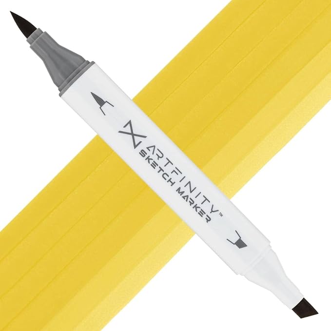 Artfinity Sketch Markers - Curry Y6-5, Vibrant, Professional, Dye-Based Alcohol Markers for Artists, Drawing, Travel, & More