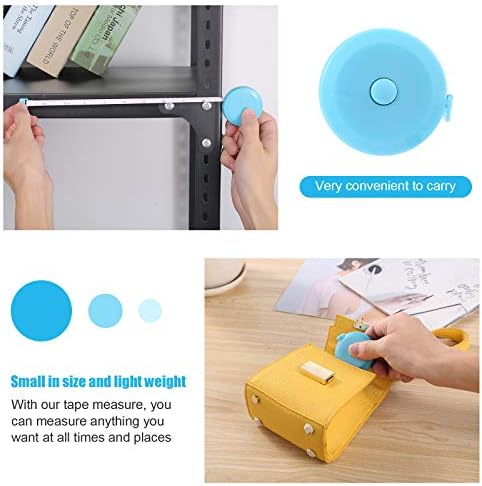 Tape Measure Retractable, Fabric Measuring Tape, 60 Inch Small Sewing Tailor Soft Ruler for Craft Nursing Clothing Medical Travel(3 Pack/Sky Blue)