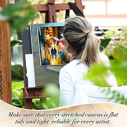 Thenshop 80 Pack Stretched Canvas for Painting 8 x 10 Inch Triple Primed Acid Free 100% Cotton White Blank Canvas for Painting Supplies Oil and Acrylic Pouring Art Watercolor