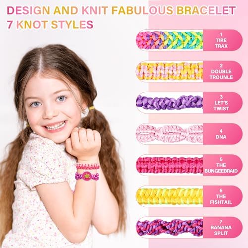 Friendship Bracelet Making Kit for Girls Ages 6-12, DIY Jewelry Craft Toy