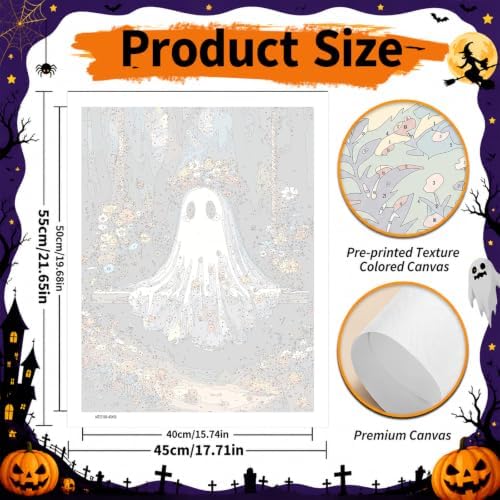 SUJINMEI Ghost Paint by Numbers Kit for Adults Without Frame 16X20 inch