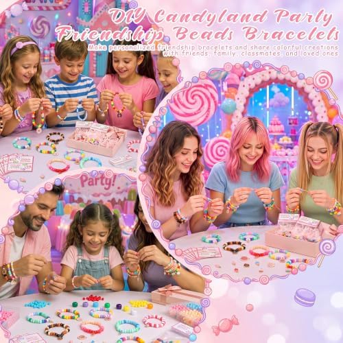 Soulchen 1102 Pcs/24 Sets Candyland Beads Bracelets Craft Candy Sweet Donut