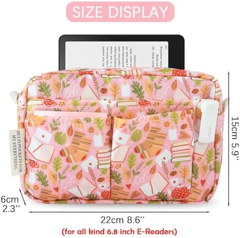 Multiple Pockets Portfolio Organizer with Zippered,Storage Pencil Pouch Bag