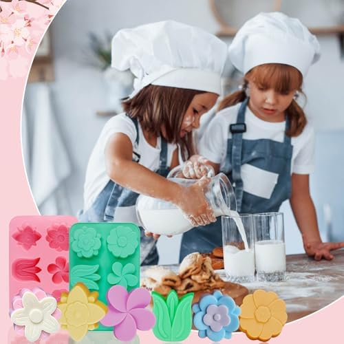 Flower Silicone Molds Tulip Daisy Flower Soap Molds Tulip Shape Candle Mold