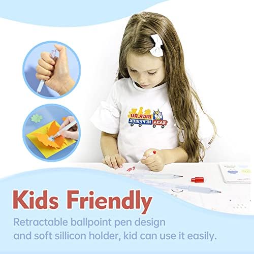 Fine Tip Glue Pen, Quick Dry Roller Stick Pens, Apply Glue Like Writing, Easy Control Precision Adhesive for Scrapbooking, Card Making, Crafting, Foil Calligraphy, Craft Supplies