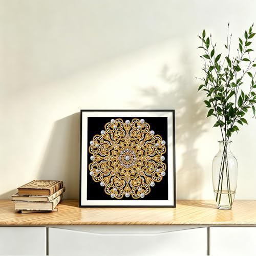 DIYBEADDOT Mandala Flower Painting Kits for Adults,5D Diamond Art Painting Kits for Beginner, DIY Crystal Rhinestones Diamond Painting for Home Wall Decoration 11.8 X 11.8 Inch