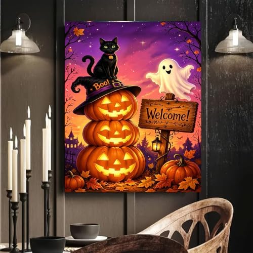 Arttoplus Halloween Paint by Numbers Kit for Adults Beginner 16x20in, Ghost