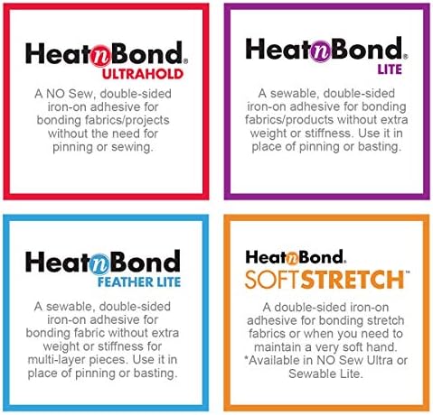 HeatnBond UltraHold Iron-On Adhesive Value Pack, 17 Inches x 5 Yards, White