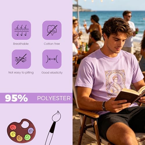 Joyclub 5 Pack Sublimation Shirts Blanks Bulk Polyester Unisex S-2XL | Wholesale crew neck short sleeve for heat transfer and vinyl; mixed sizes simplify team, event and small-batch planning gifts