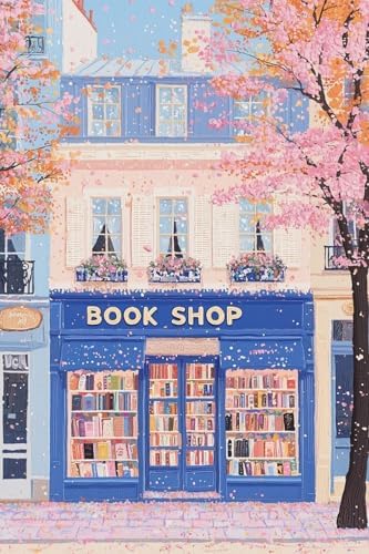 Diamond Art Kits for Adults,Pink Bookstore Diamond Painting Kits 12x16in