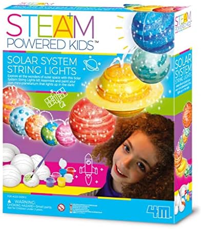 4M DIY Solar System String Lights - Outer Space Art & Craft Kit, Kids 5+