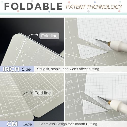iMAT Flip Cutting Mat M Type Foldable Double-Sided Origami White