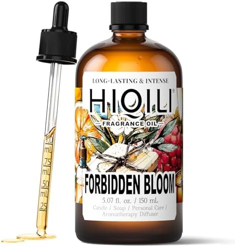 HIQILI Amber & Sandalwood Fragrance Oil for Diffuser, Candle & Soap