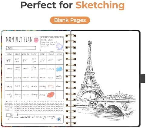 AHGXG Blank Journal Notebook, 160 Pages, A5 Medium Size (5.7'' x 8.3'')