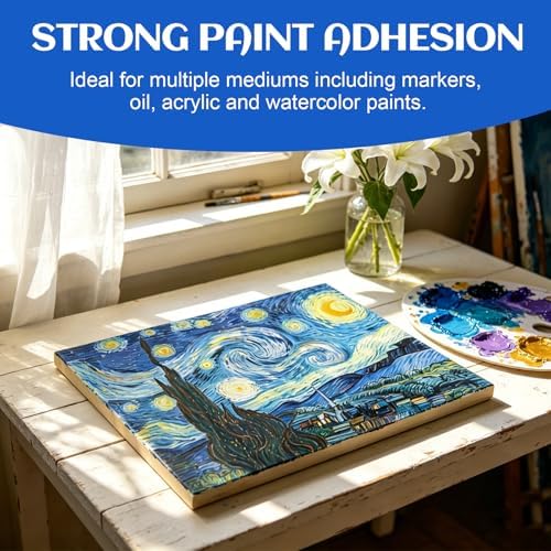 ESRICH 11x14 Inch Wood Panels for Painting, 2 Pack Craft Wood Canvas Boards, Blank Unfinished Wooden Art Board for DIY Art Creations Such as Painting, Acrylic Pouring, Resin, Burning, Collage, etc.