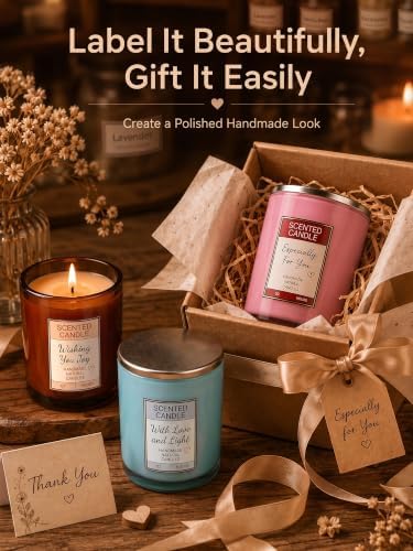 LumaCraft 8oz Candle Jars with Lids, 12 Pack Colored Glass Containers for Candle Making, DIY Kit with 20 Wicks, Stickers & Labels, Refillable Aromatherapy Jars for Home Decor & Gifts
