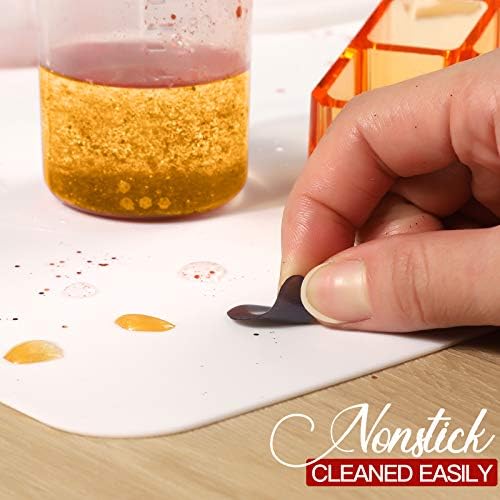 LEOBRO Silicone Mat, 23.4” x 15.6” White Silicone Mats for Crafts, Resin Molds, Play Dough Mat, for Resin, Clay, Paint, Arts and Crafts, 1 MM Thick