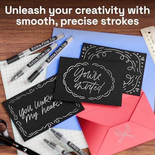 ARTISTRO Silver Paint Pens - Extra-Fine Tips - Set of 5