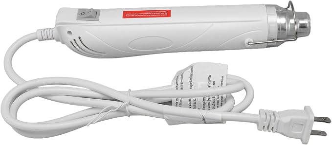 Heat Gun Dual Temperature Professional Heat Tool Mini Handheld Heat Air Gun With 5.7ft Long Cable, Embossing Shrink Packaging Paint Crafts Electronics for Polymer Clay DIY