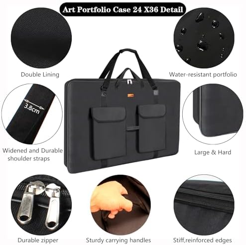 TreochtFUN Art Portfolio Bag 36 x 48 in - Waterproof Artist Carrying Case