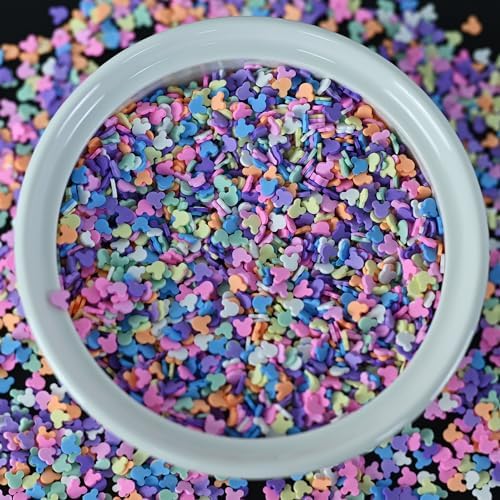 LIKETURE Fake Sprinkles 110g Polymer Clay Sprinkles Fake Candy Sprinkles Faux Sprinkles for Resin Slime Craft Plastic Sprinkles for Nail Art Phone Case DIY Shaker Card Filler (Multi-color Mouse-110G)
