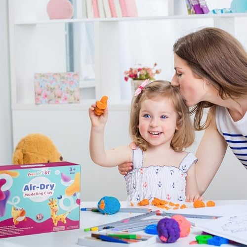 Aestd-ST Air Dry Clay 90 Colors, Modeling Clay for Kids, DIY Magic Clay
