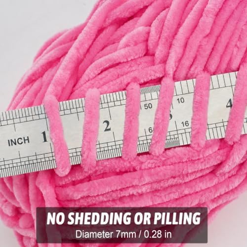 Soft Velvet Chenille Yarn for Crocheting, Super Bulky Yarn for Blankets