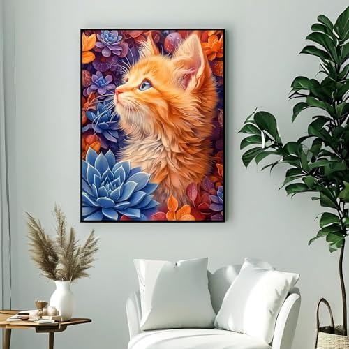 YOLENIX Cat Diamond Art Kits for Adult Diamond Painting Kit for Beginner