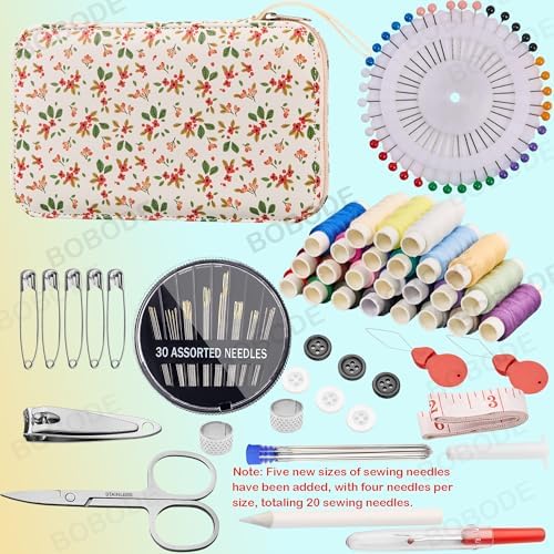 130PCS Printing Travel Sewing Kits for Adults Hand Sewing Accessories