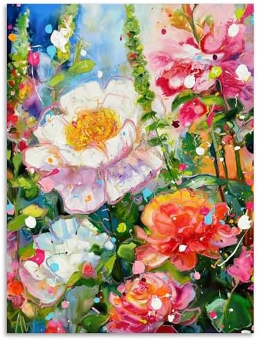 Flowers Diamond Art Kits for Adults Beginners 12x16 in, DIY Craft Gift