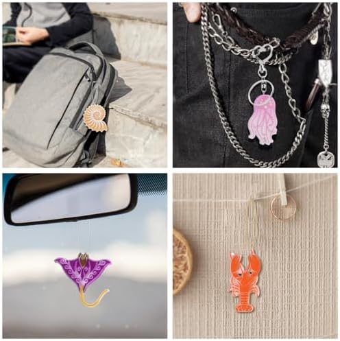 2Pcs Sea Animal Pendant Molds Turtle Shell Keyring Silicone Molds for Epoxy Resin Jewerly Pendant Making Casting Mold for DIY Necklaces Resin Charms