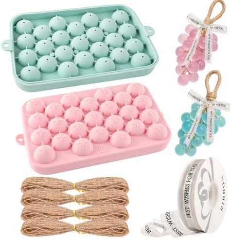 ATROPOS 2 Pack Grape Silicone Soap Molds, DIY Handmade Soap Making Molds