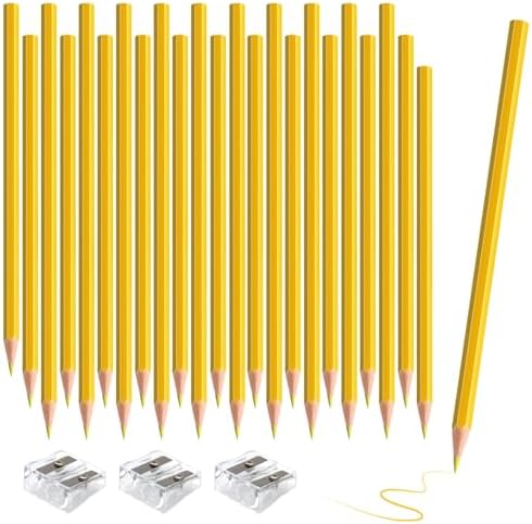 36 Pack Yellow Colored Pencils for Kids, Pre-sharpened Art Pencils Back to School Supplies Set, Drawing Sketching Pencils for Students, Teachers, Classroom