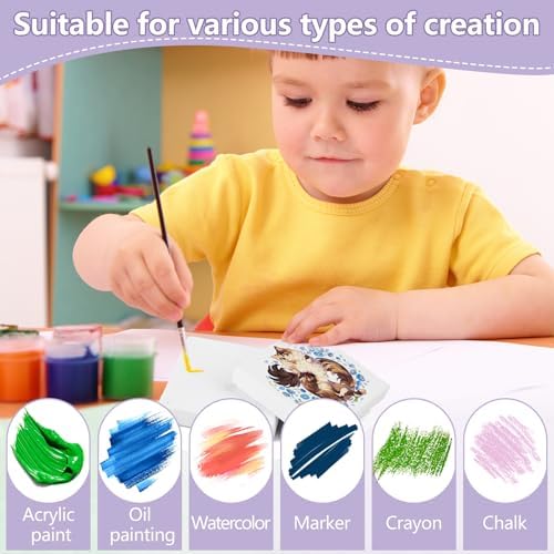 ESRICH Small Canvases for Painting 3x3IN, Mini Canvas in Bulk 12Pack, 2/5In Profile Small Square Canvas, Blank Canvases are Great for School Projects and Kids Birthday Parties, Home Decor Project.