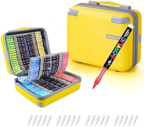 Guangna 360 acrylic paint markers for stones, fabric, wood, and more