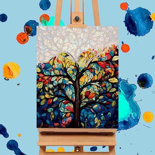 Paint by Numbers Kit for Adults, Tree of Life Acrylic Canvas Painting Set