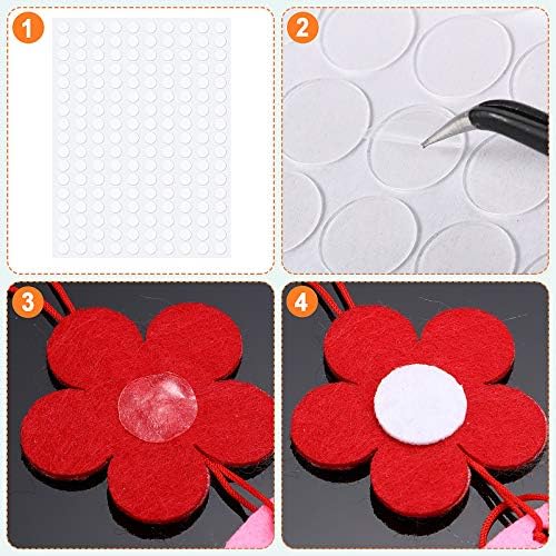 Zonon 3000 Pcs Double Sided Adhesive Dots Clear Glue Point Tape Stickers Balloon Glue Round Mini No Traces Adhesive Sticker Dot Sticker for Classroom Decor Craft DIY Office (0.39 Inch/ 10 mm)