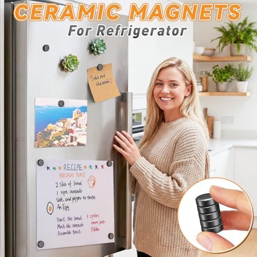 100 Pack Ceramic Magnets for Crafts, 15X3mm