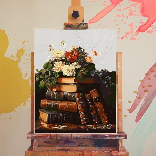 xackcme Paint by Numbers for Adults Books - Book Paint by Number on Canvas