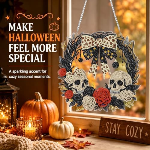 Halloween Hanging Diamond Art Kits for Adult Diamond Painting Kit Pendant